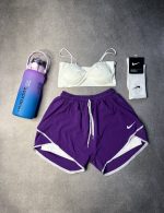 ست نیم تنه شوارک بنفش