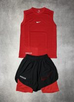 ست رکابی شلوارک نایک قرمز